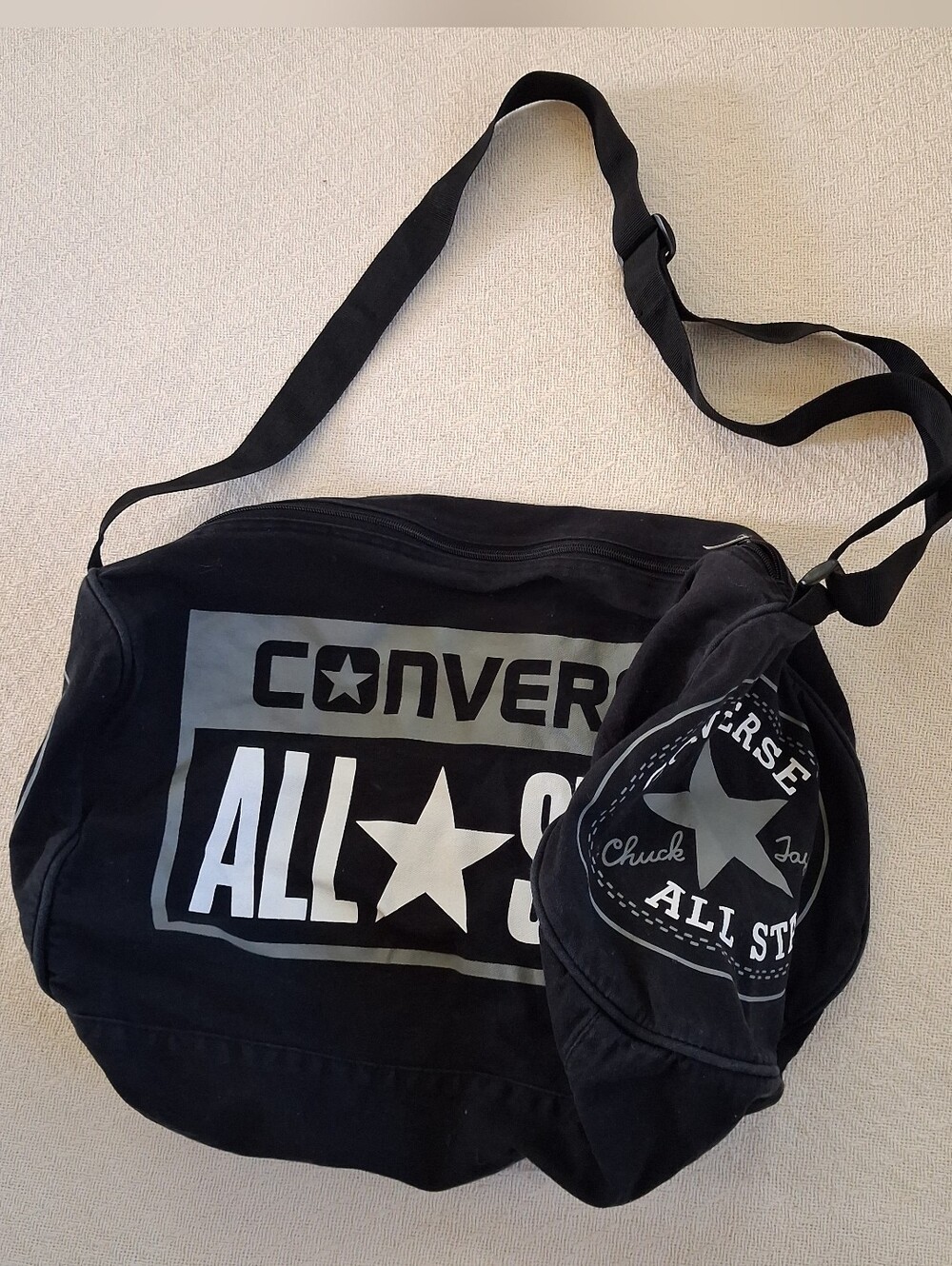 converse ♡ all star legacy duffle bag black white logo gym overnight